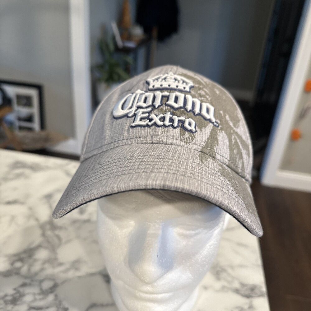 Corona Extra Baseball Hat Cap SnapBack; Gray; Curved Bill Y2K